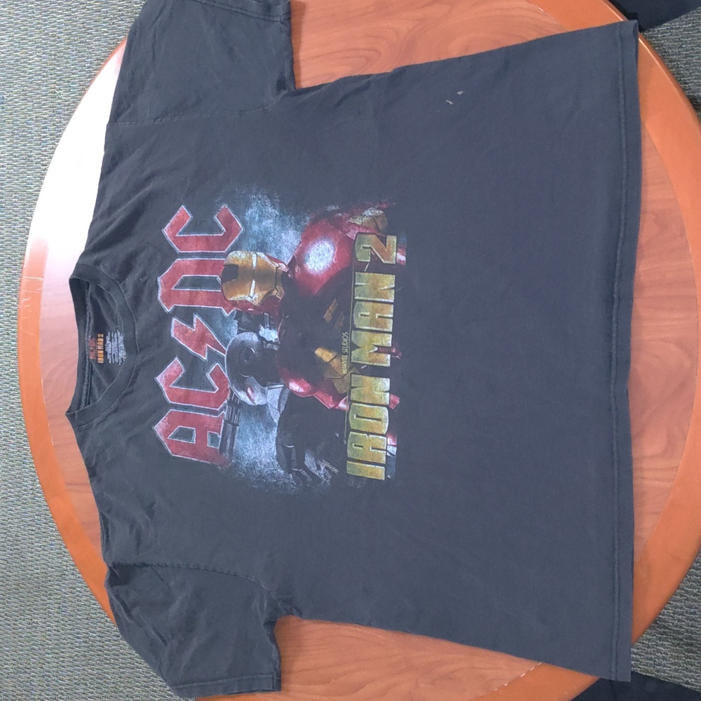 Vtg 2000’s AC/DC Iron Man 2 Official Soundtrack Movie Promo Crewneck T-Shirt XL